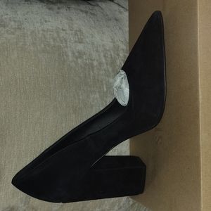 Steve Madden Zyler black suede block heel